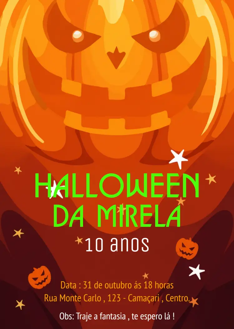 Convite Halloween Dia