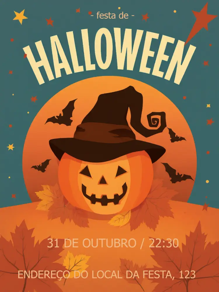 Convite Halloween Fantasia