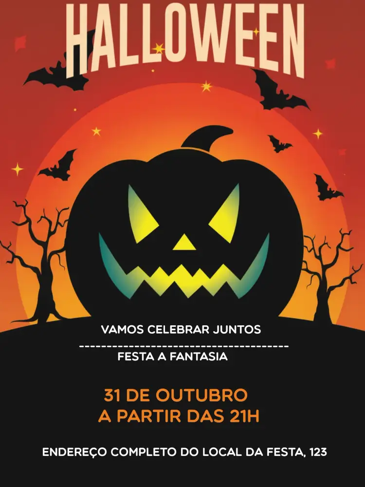 Convite Halloween Festa