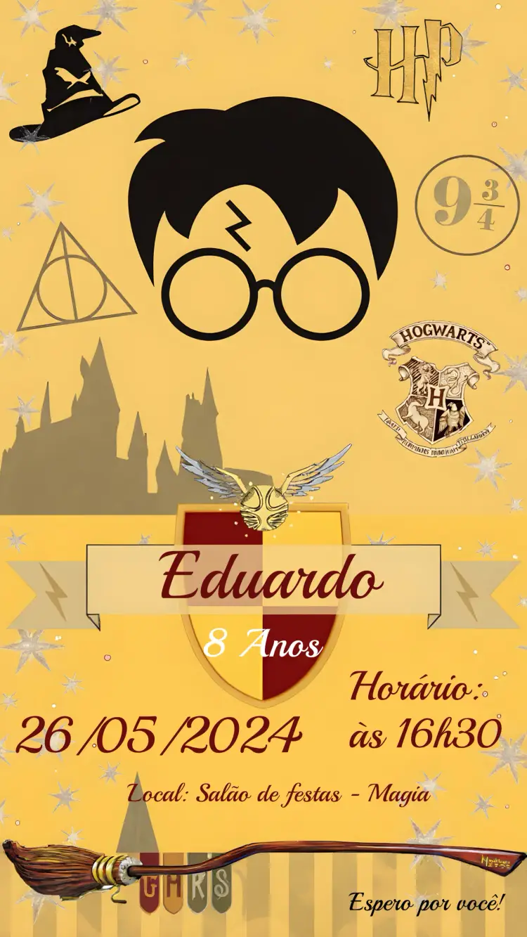 Convite Harry Potter Festa