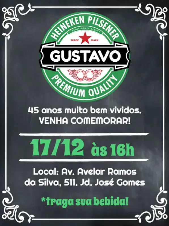 Convite Heineken Homem