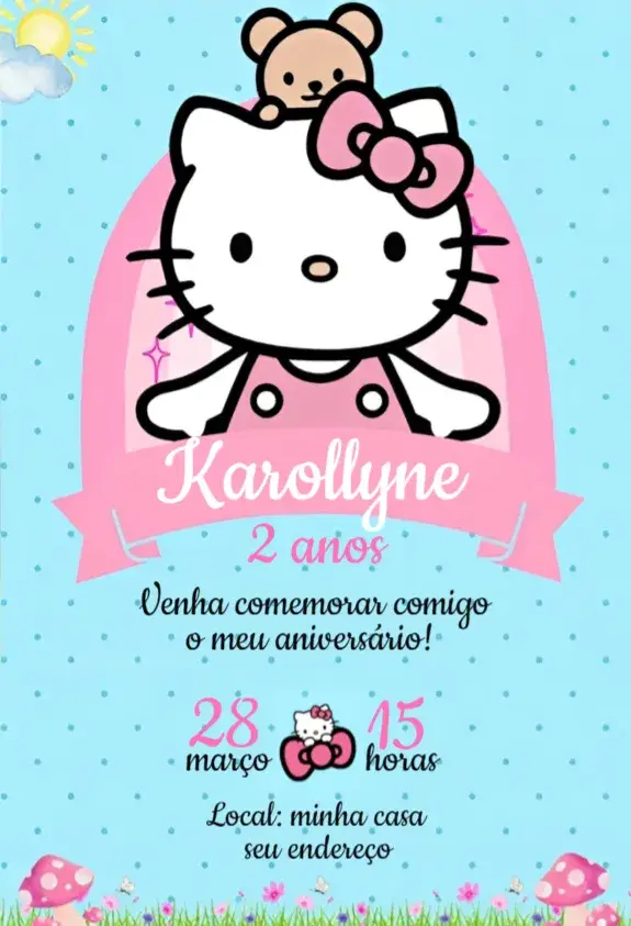 Convite Hello Kitty 11