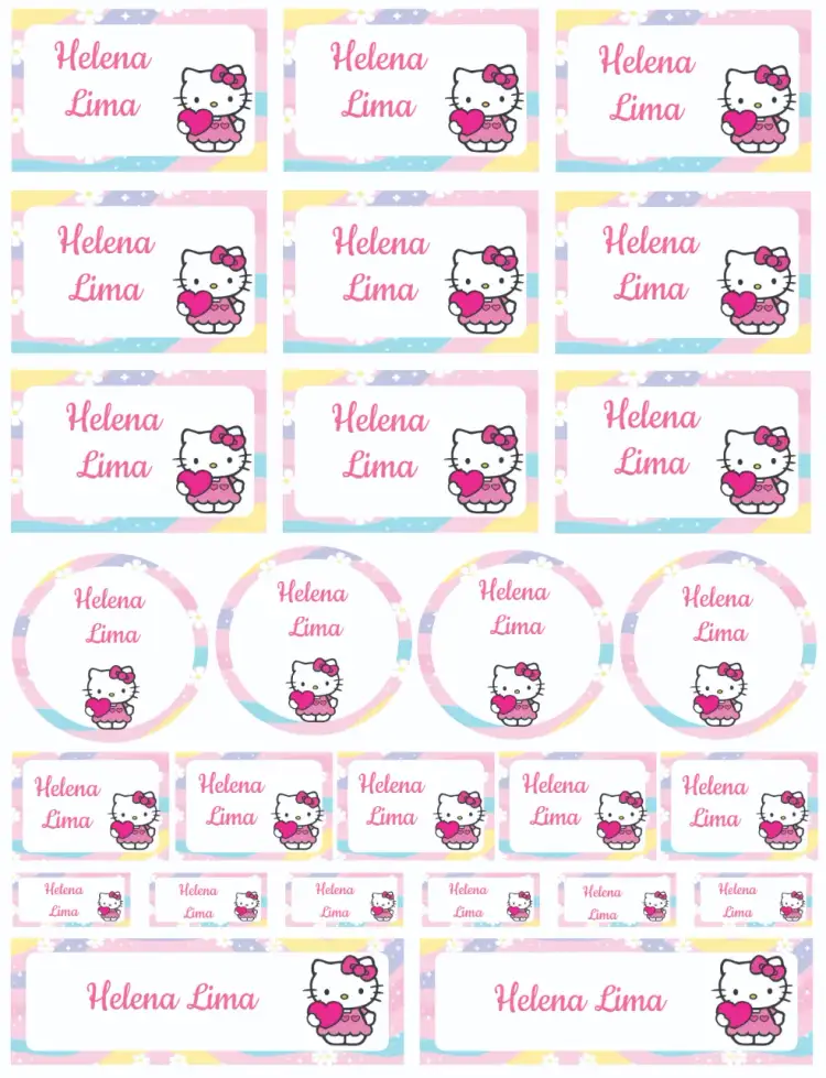Convite Hello Kitty – tema Cartão cores suaves, estilo divertido, elementos gráficos infantis, ilustrações da Hello Kitty, tema de festa, design atraente
