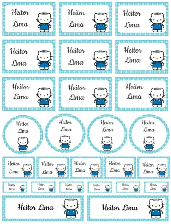 Convite Hello Kitty – tema Cartão colorido, infantil, divertido, moderno, cute, lúdico