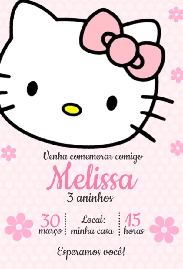 Convite Hello Kitty 8