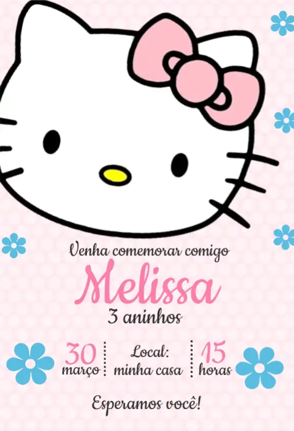 Convite Hello Kitty 9
