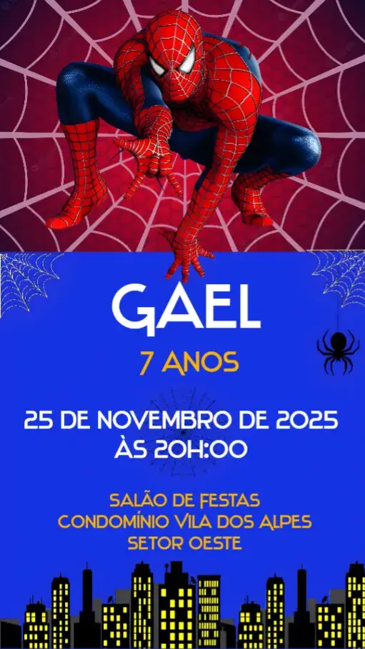 Convite Homem Aranha