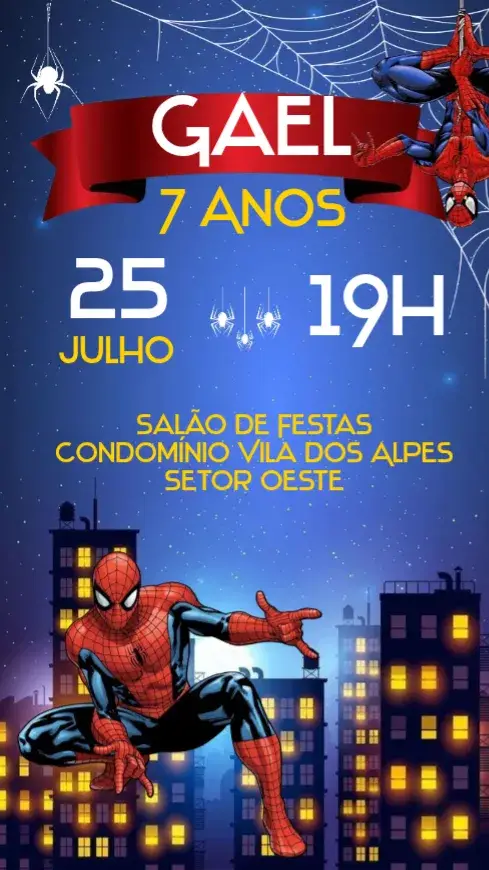 Spider-Man invitation