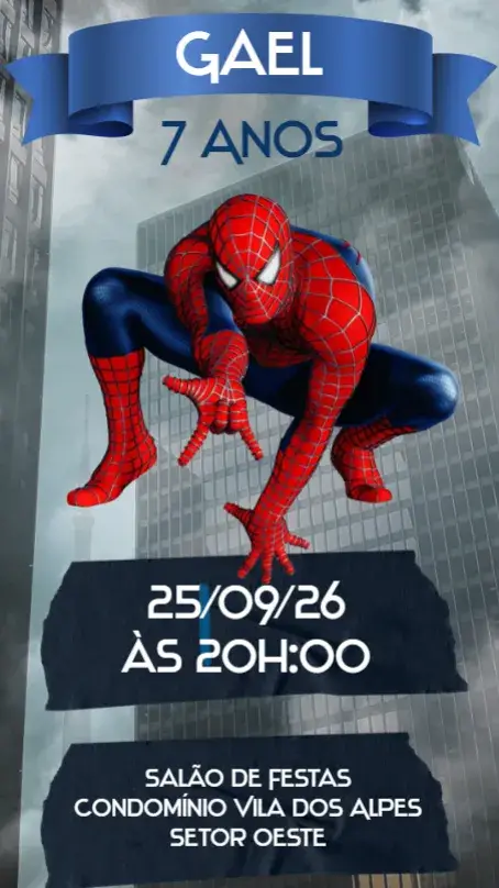 Spider-Man invitation
