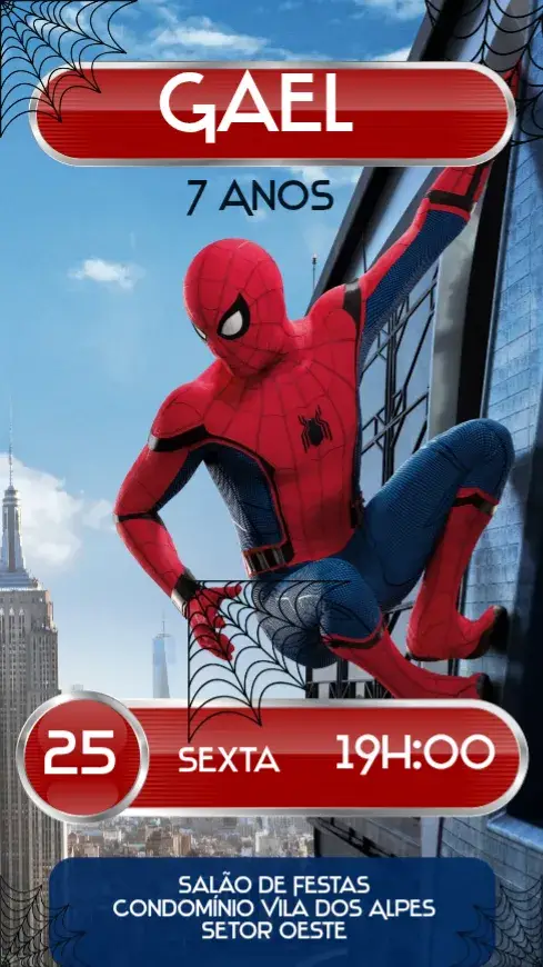 Spider-Man invitation