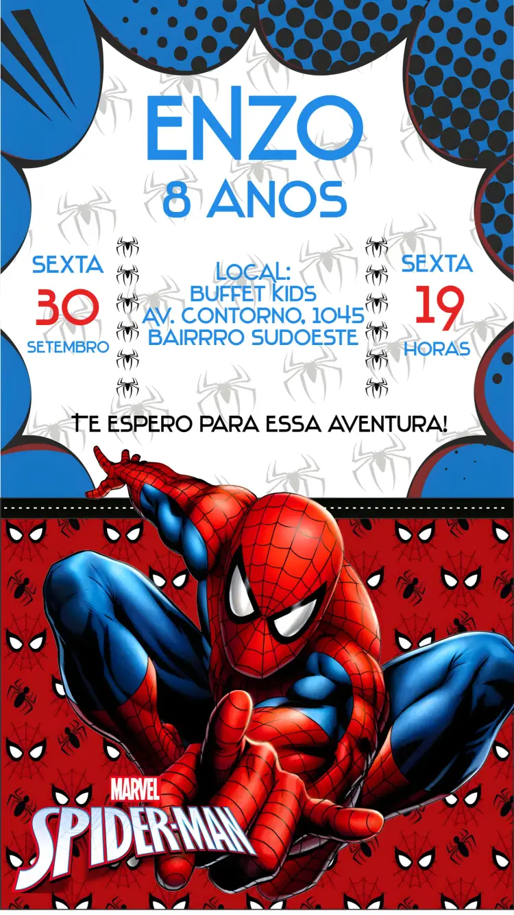 Convite Homem Aranha