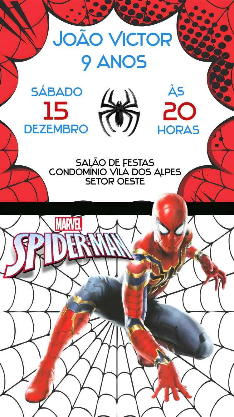 Convite Homem Aranha