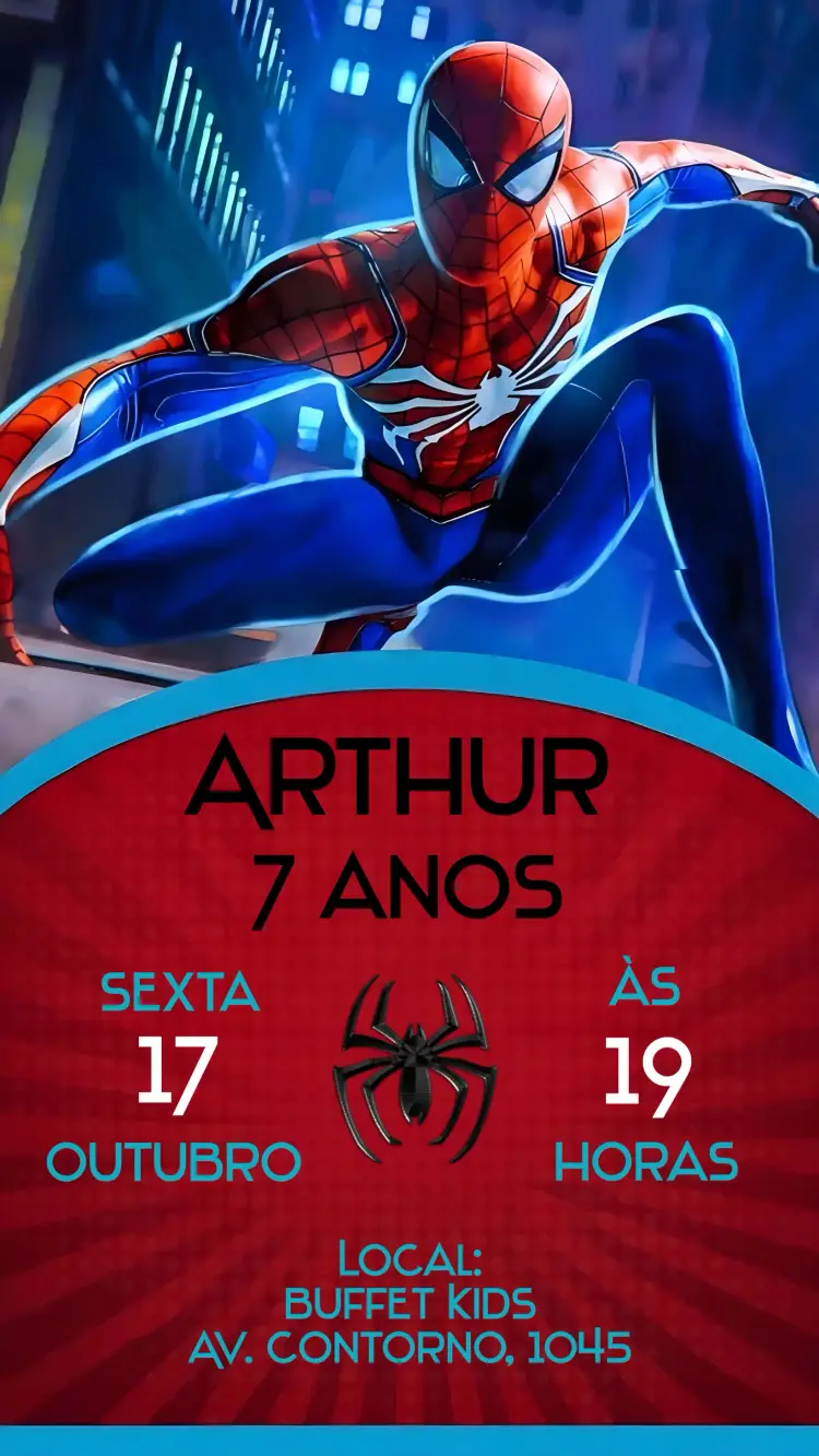 Convite Homem Aranha