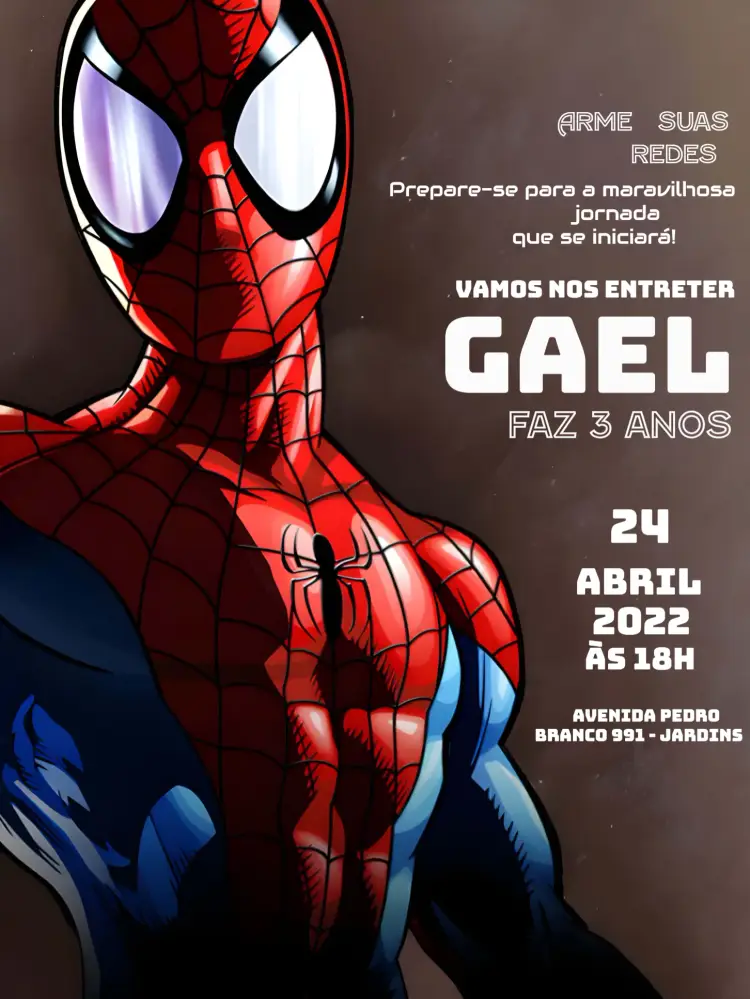 Convite Homem Aranha Aranhaverso