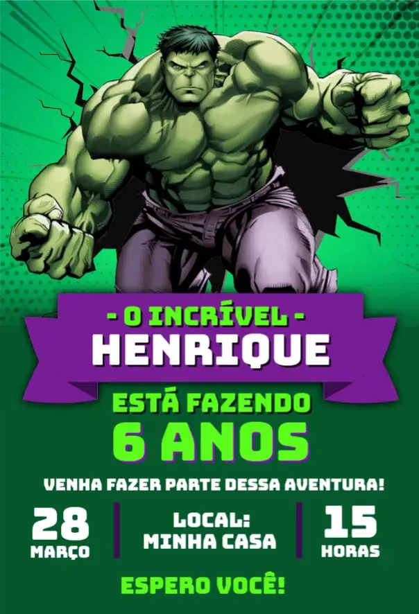 Convite Hulk 1