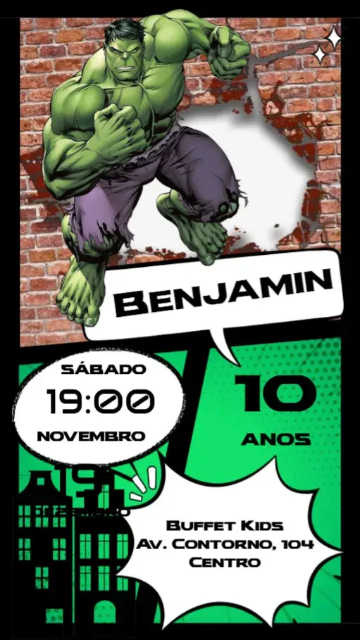 Convite Hulk