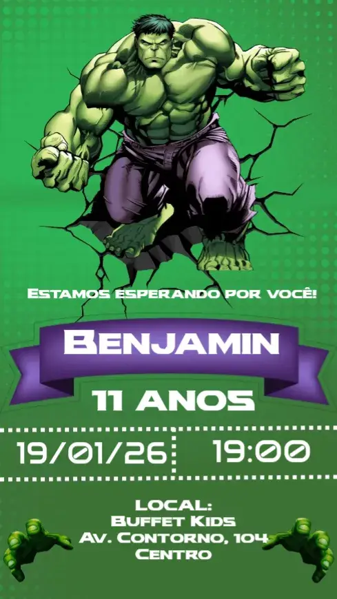 Convite Hulk