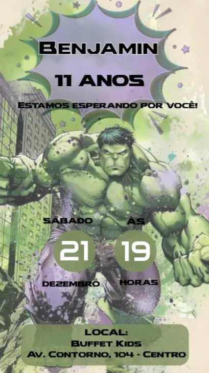 Hulk invitation