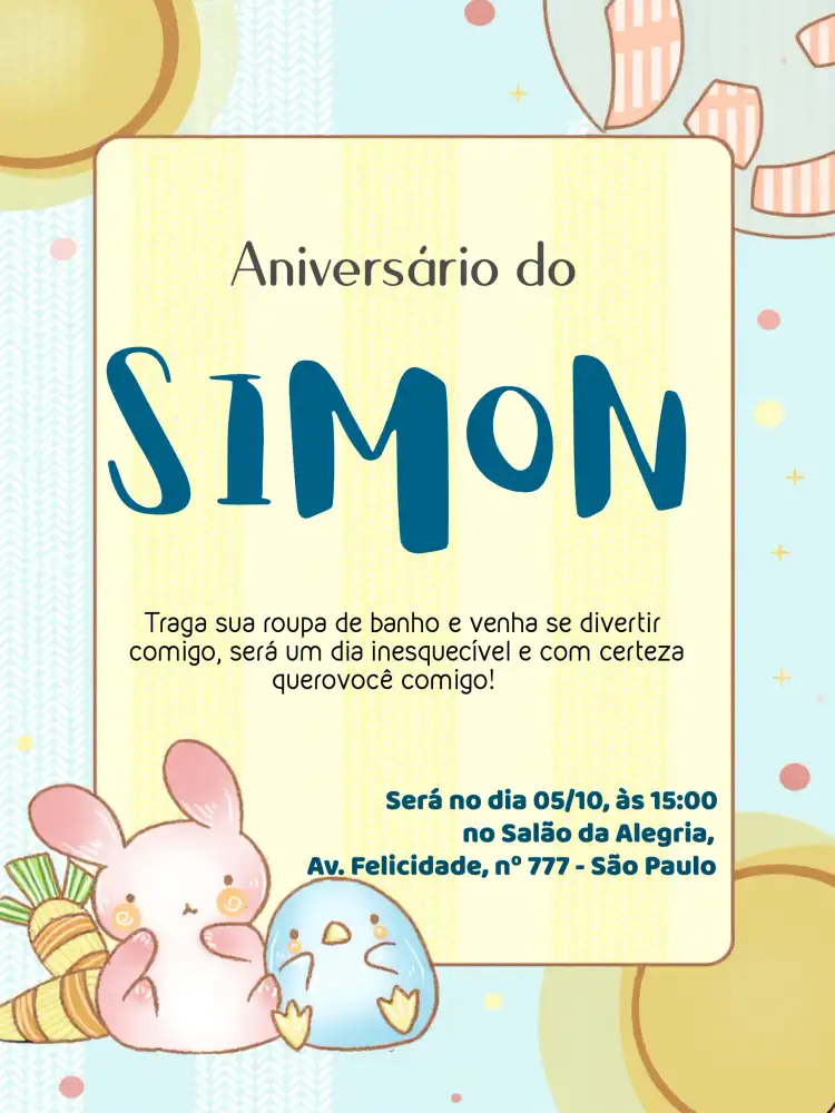 Infantil Coelhinho Coelho