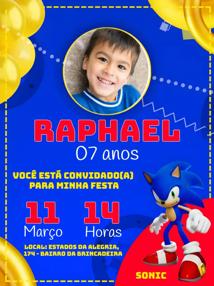 Infantil Sonic Jogo