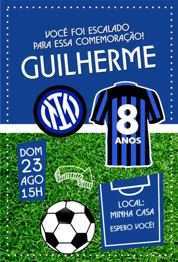 Convite Inter de Milão camisa