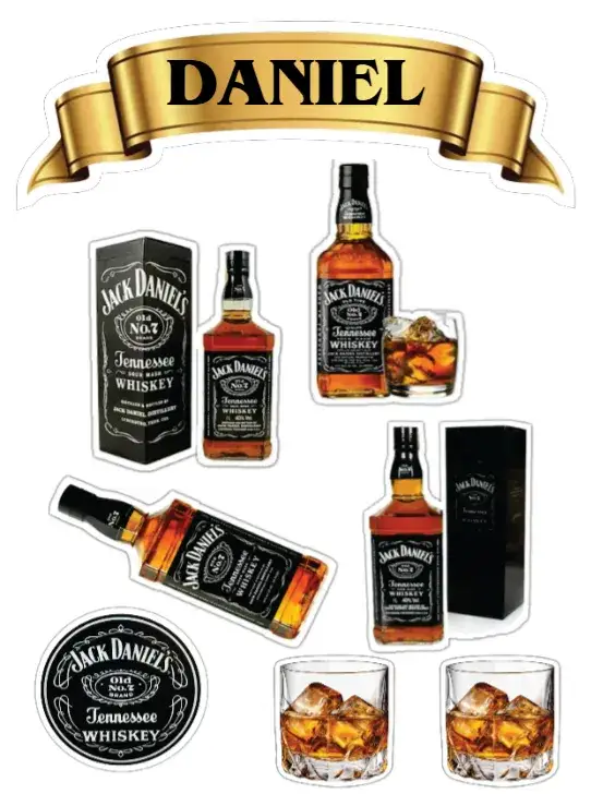 Convite Jack Daniel's – tema Topo de bolo rústico, vintage, escuro, elegante, boho