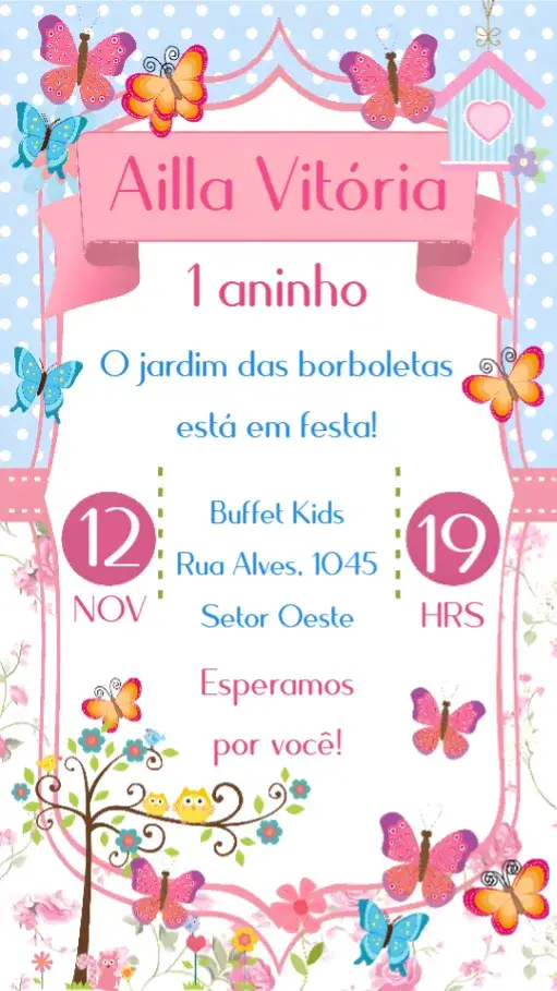 Convite Jardim das Borboletas