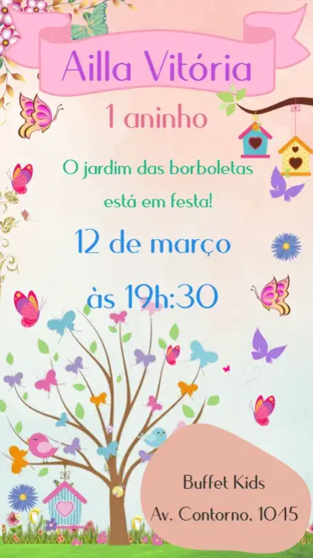 Convite Jardim das Borboletas