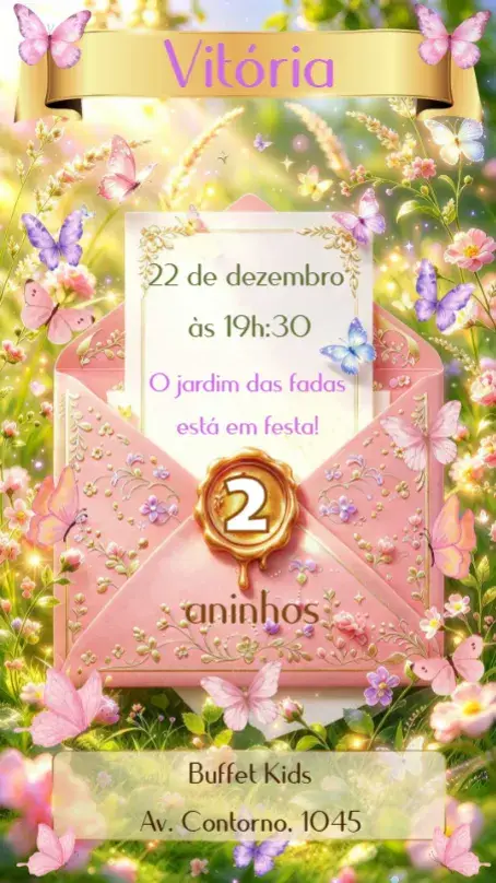 Convite Jardim das Borboletas