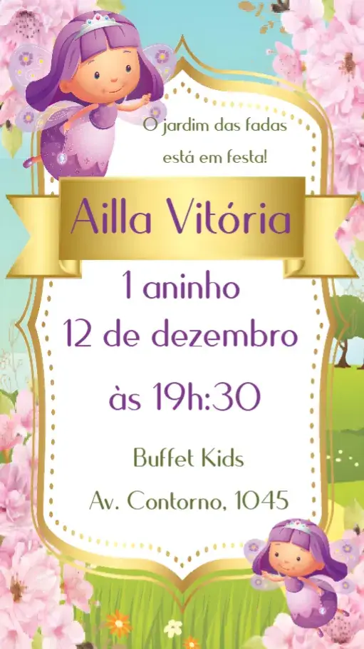 Convite Jardim das Fadas