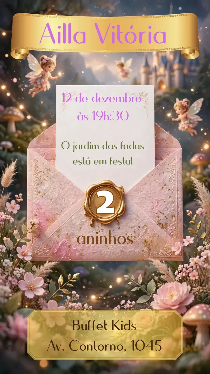 Convite Jardim das Fadas