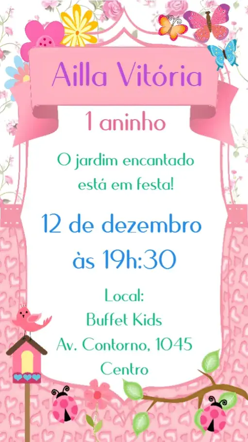 Convite Jardim Encantado