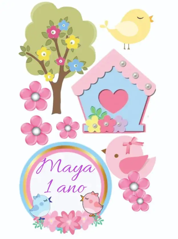 Convite Jardim Encantado – tema Topo de bolo floral, colorido, lúdico, divertido, natural, infantil
