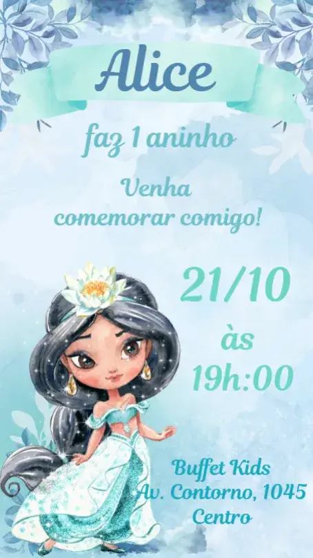 Jasmine Watercolor invitation