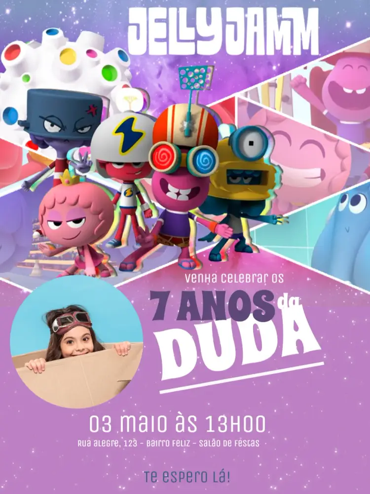 Convite Jelly Jamm Com Foto