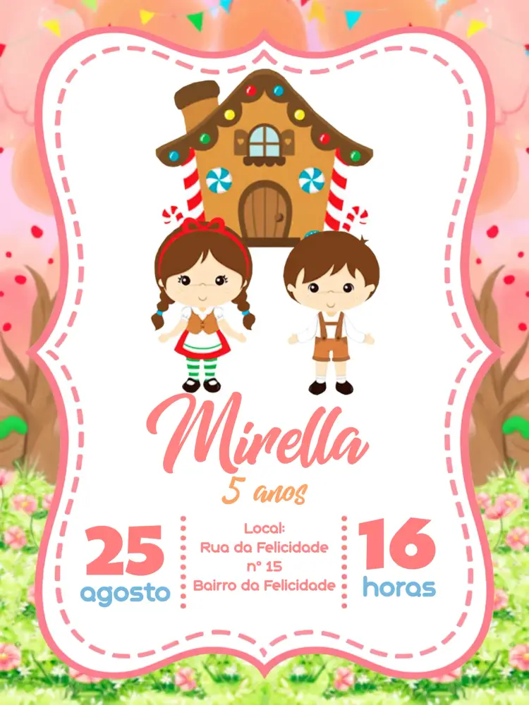 Convite João E Maria Moldura