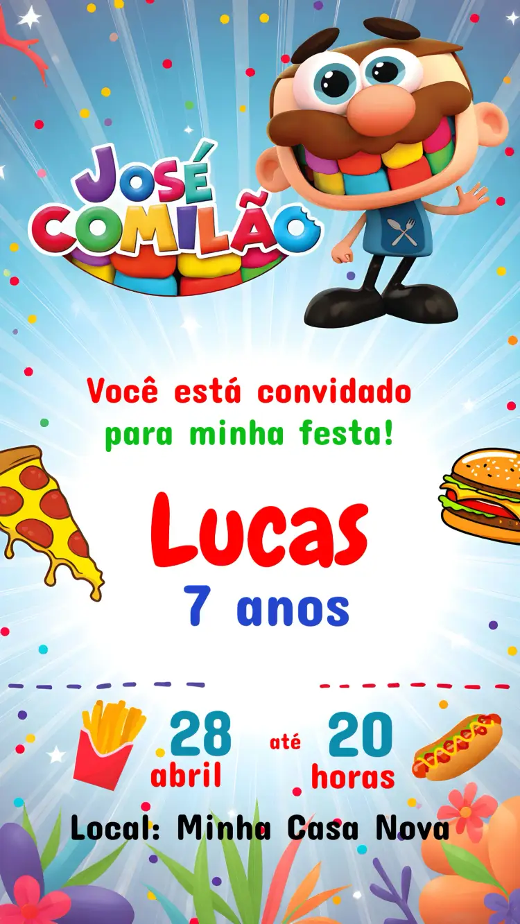 Convite José Comilão Colorido