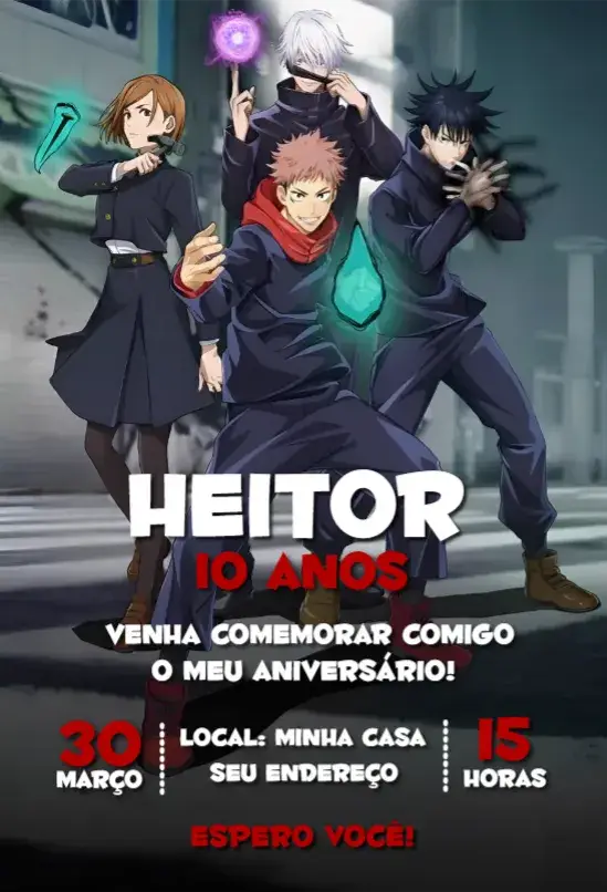 Convite Jujutsu Kaisen 1