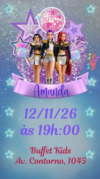 Invite K-Pop editable and customizable