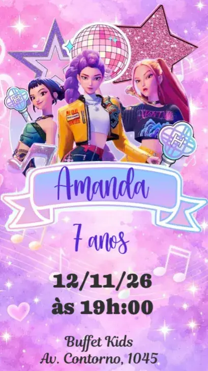 Invite K-pop editable and customizable