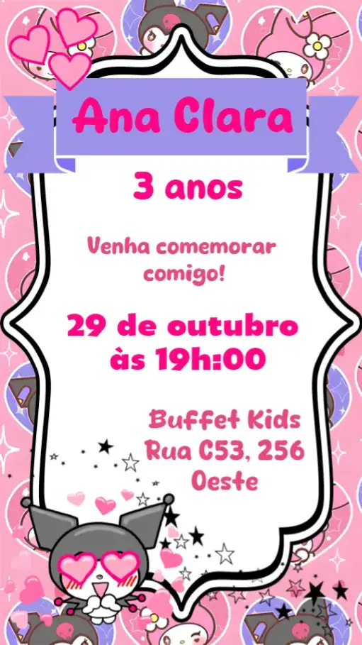 Convite Korumi – tema Aniversário Infantil colorido, divertido, infantil, cartoon, temático, alegre