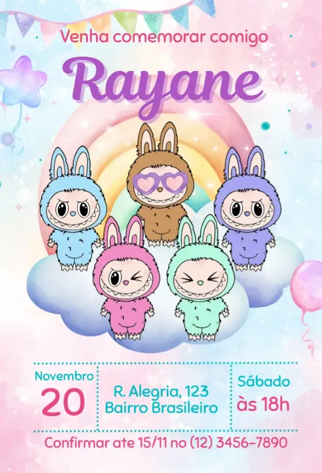 Convite Labubu
