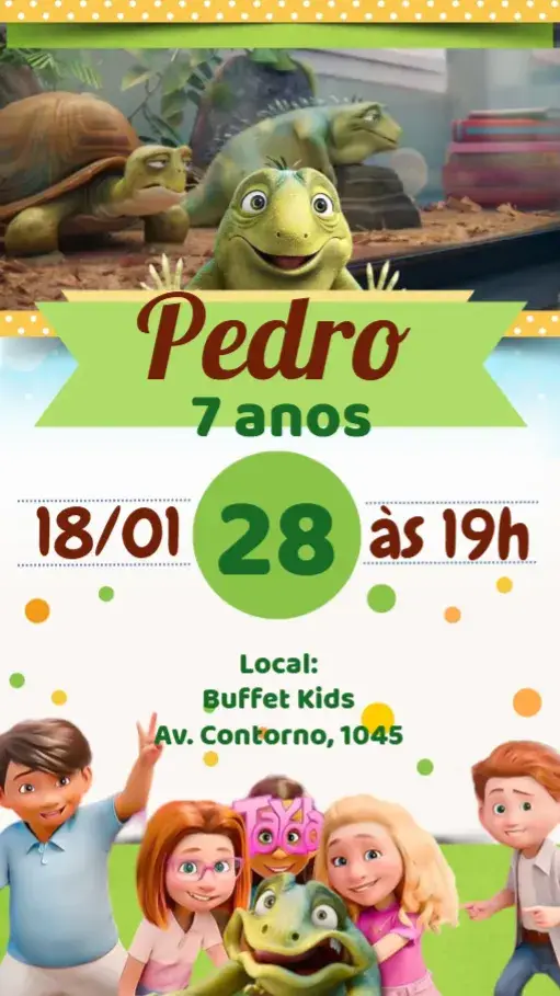 Convite Leo o Lagarto