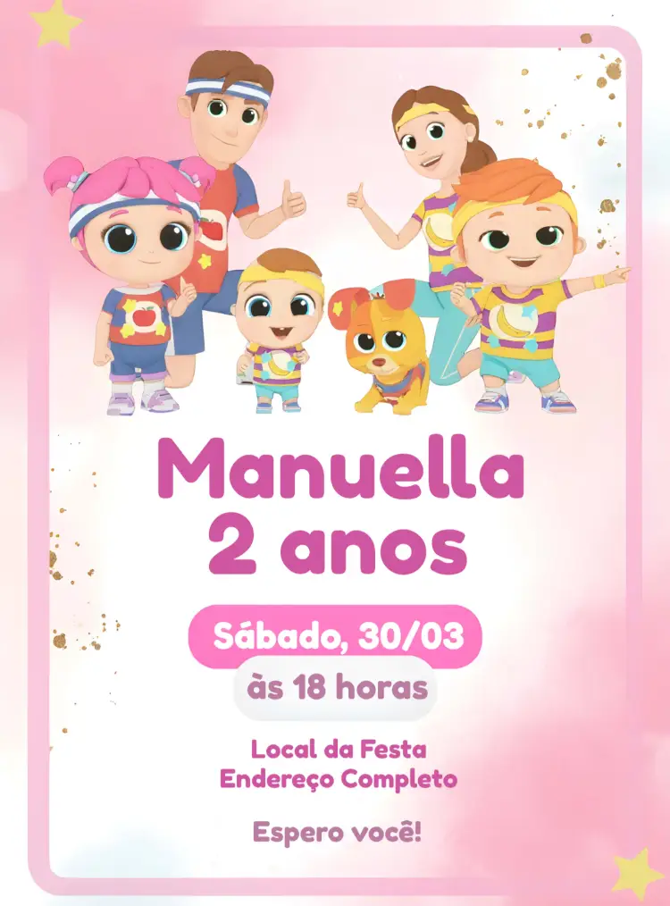 Convite Little Angel Branco
