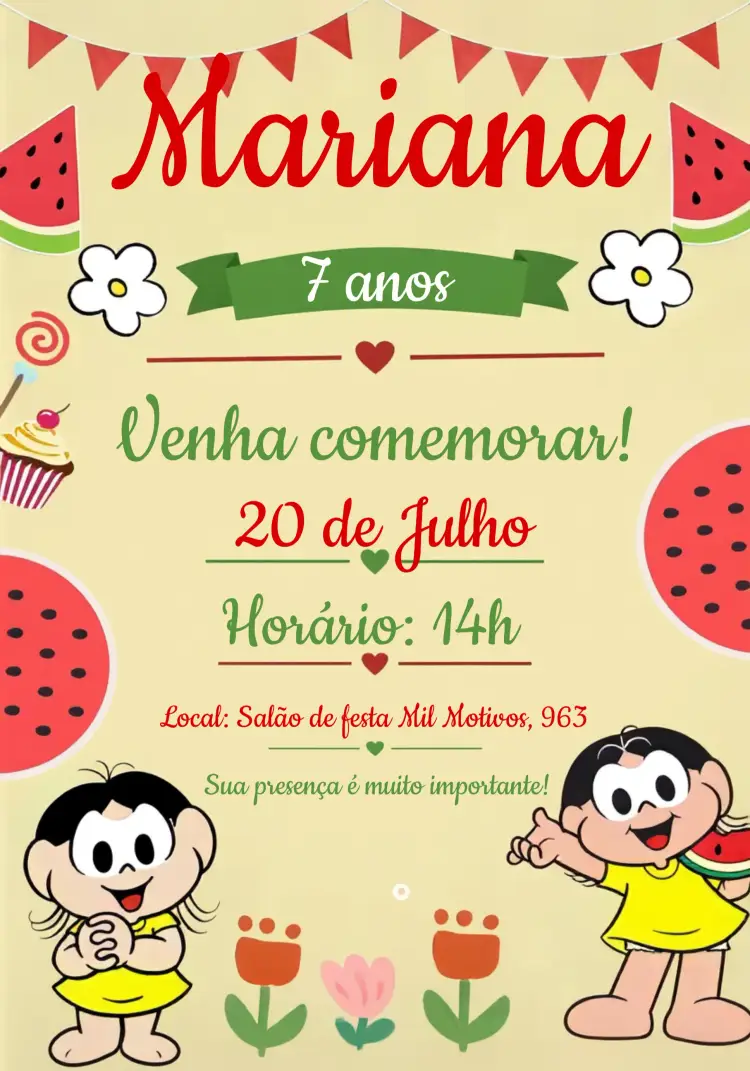 Convite Magali Feminino