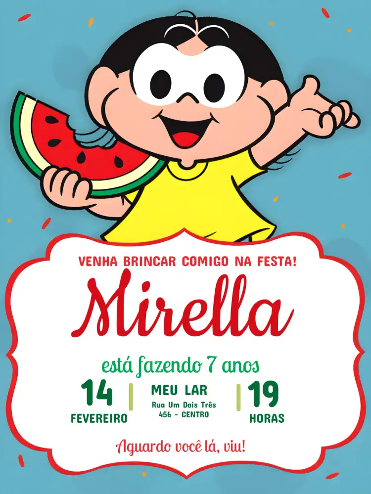 Magali Turma Da Mônica Vermelho