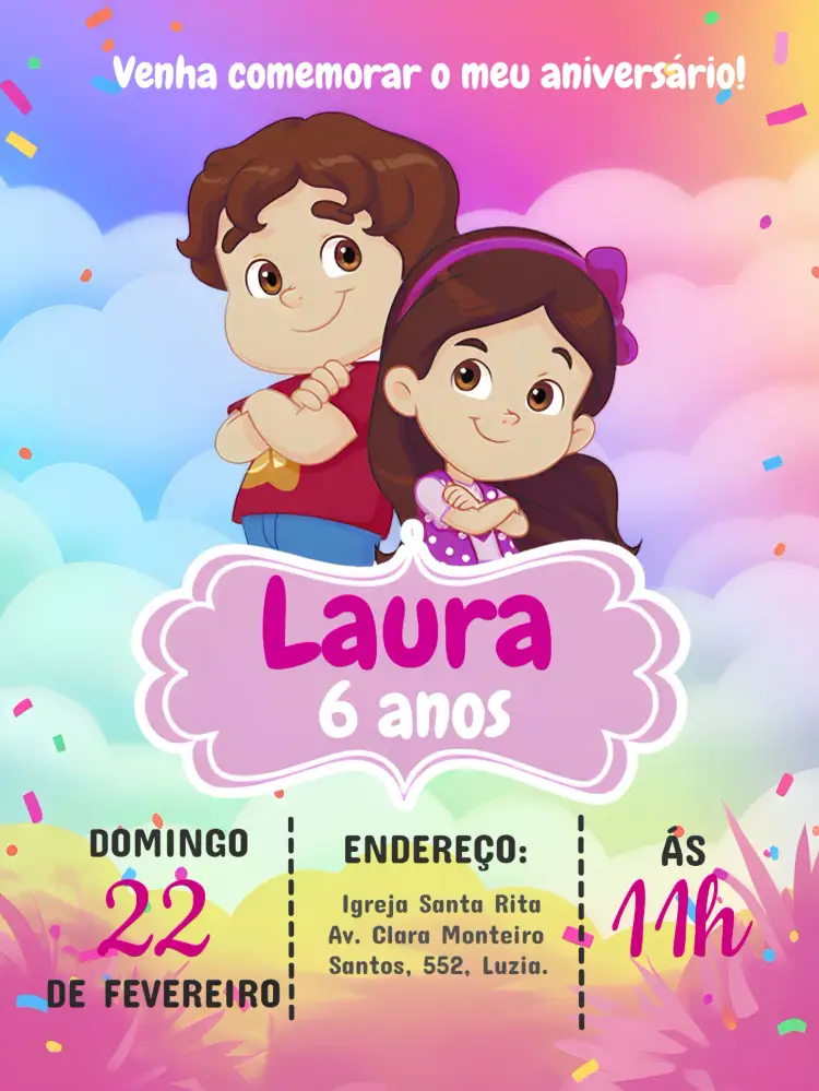Convite Maria Clara E Jp Rosa