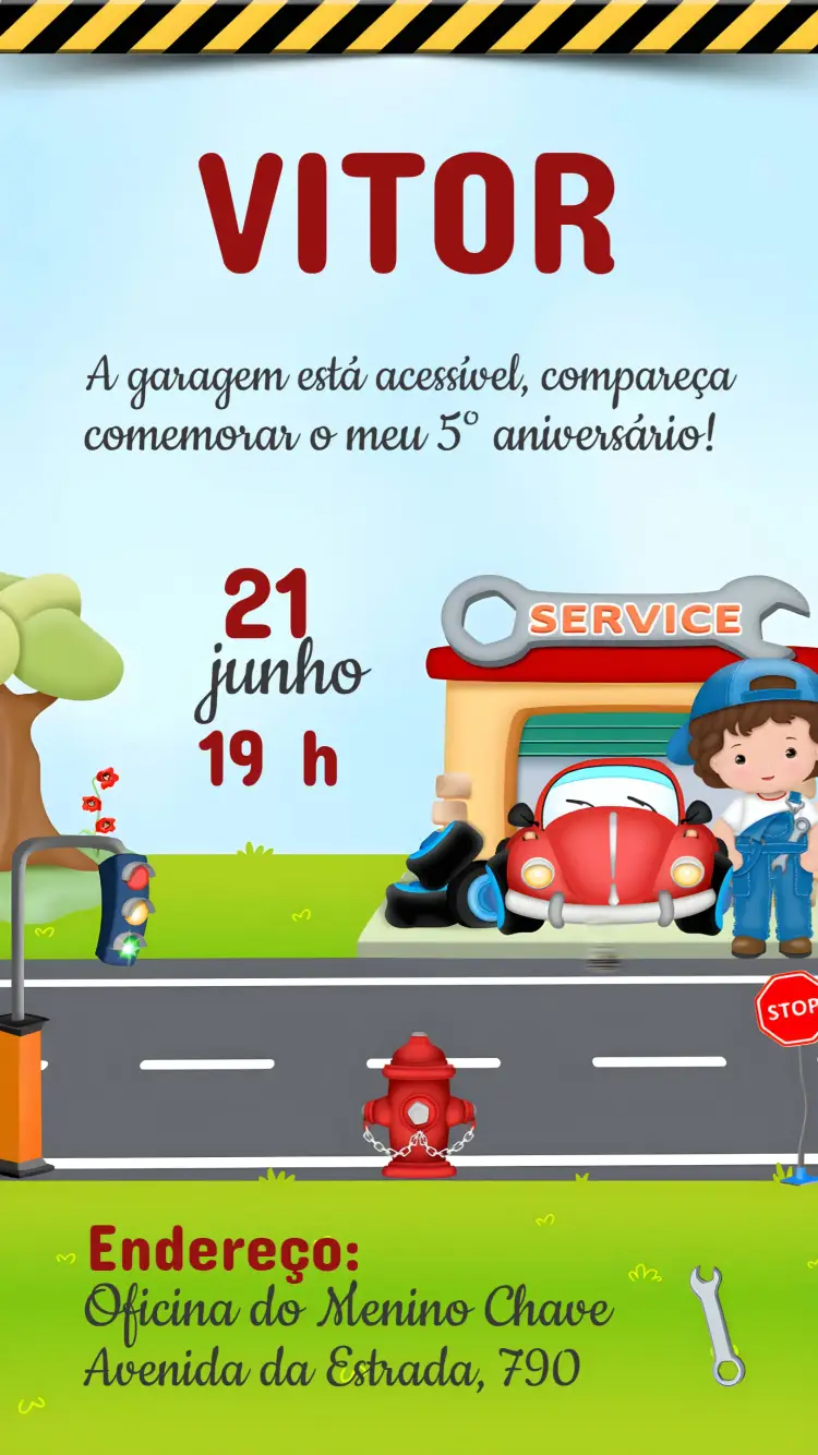 Convite Mecânico Chave