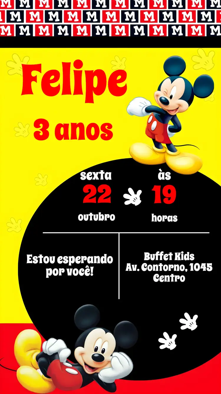 Convite Mickey