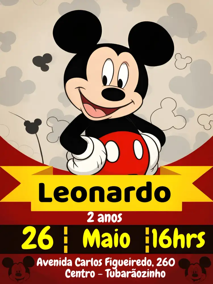 Mickey Mouse Vermelho